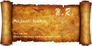 Majsai Rados névjegykártya